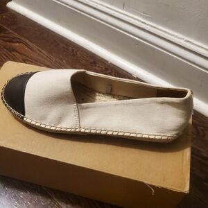 J. Crew  100% New Beige and Black Espadrilles